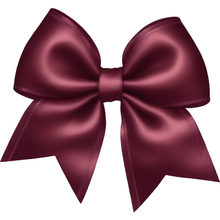 Burgundy satin bow emoji