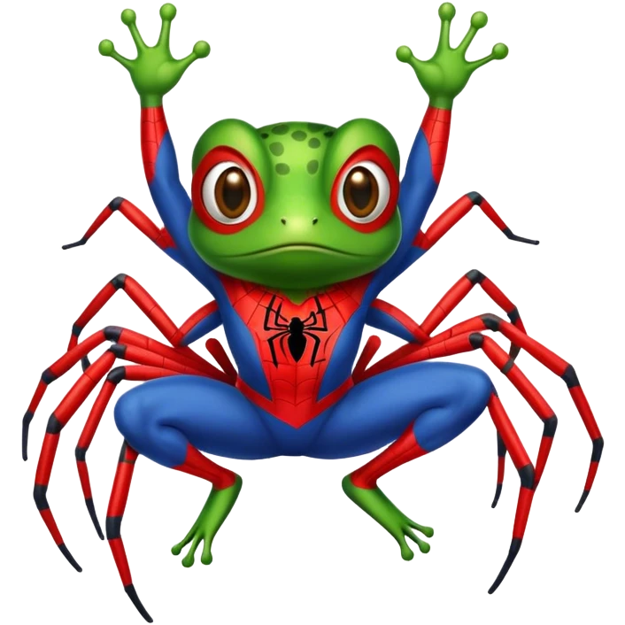 A frog in a spider-man costume *Old Emoji* emoji