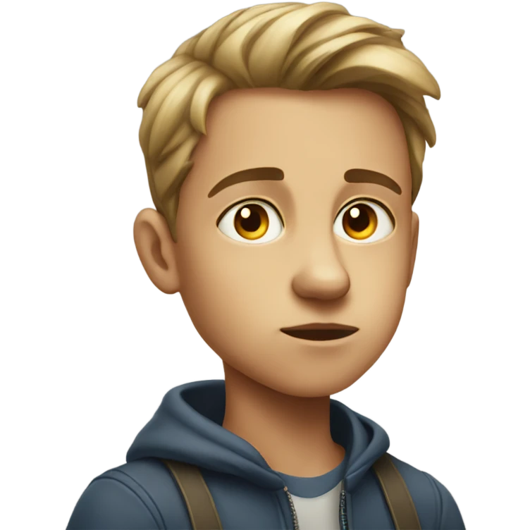 focused portrait of a boy emoji
