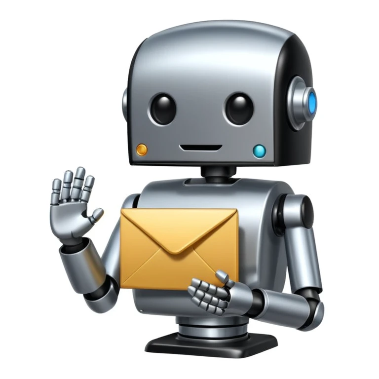 mailing bot (black background) emoji