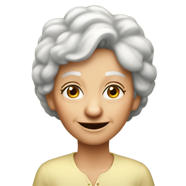 Oma, blöndliche Hare emoji