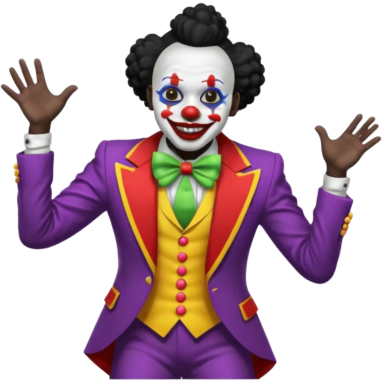 dancing black clown emoji