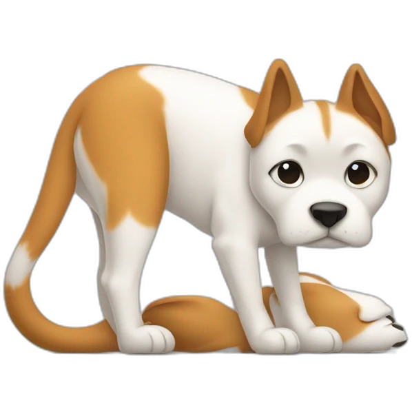 Downward-facing dog white emoji
