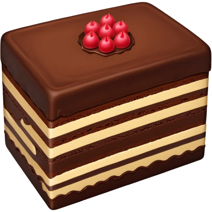 Chocolate slice cake emoji