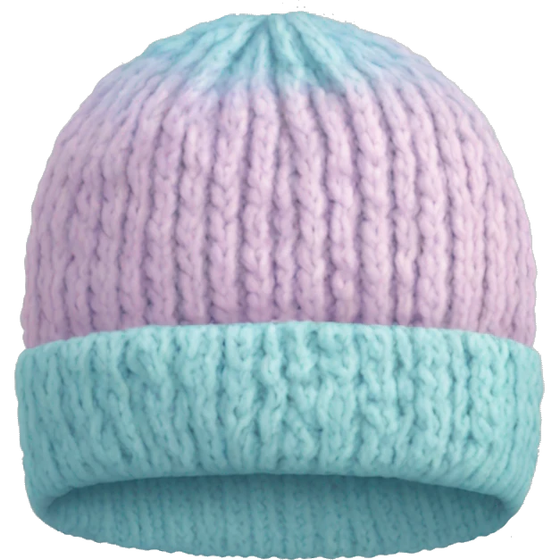 Pastel knit hat emoji