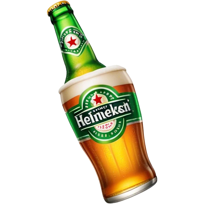 Cinematic Realistic Heineken Pop Culture Emoji, showcasing an iconic beer moment rendered with crisp textures and vibrant, energetic lighting. emoji
