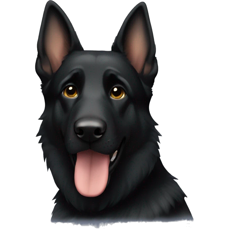 All black German shepherd  emoji