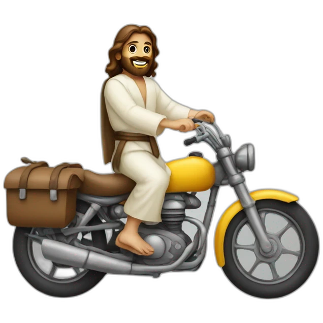 Jésus on a bike emoji