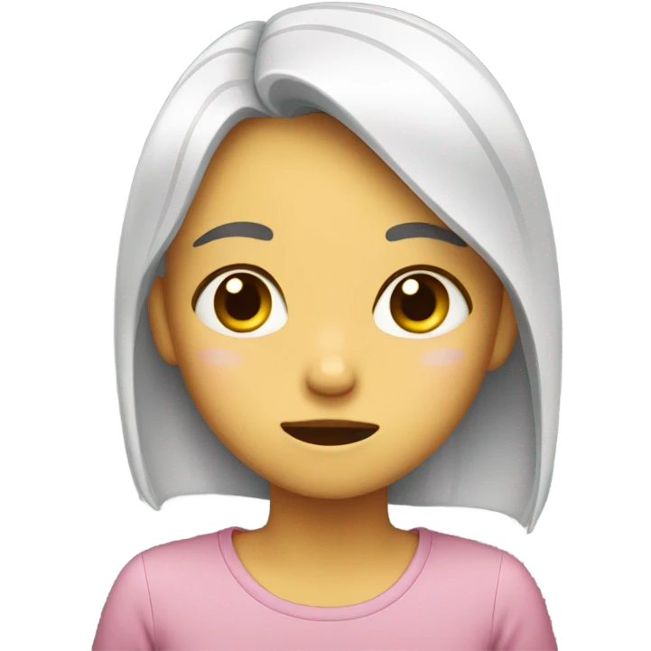 Crying girl smiling  emoji