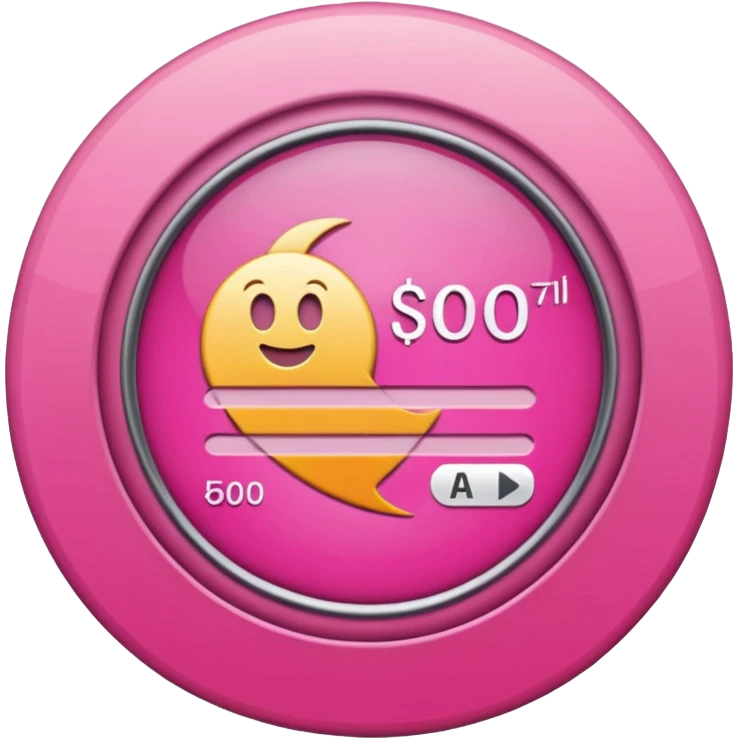 pink credit score check emoji