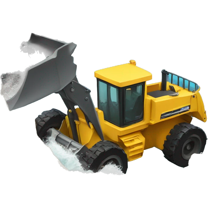 Bulldozer scooping up a shark emoji