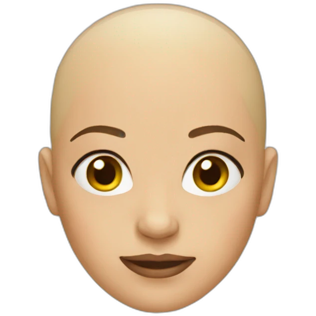 Bald woman  emoji
