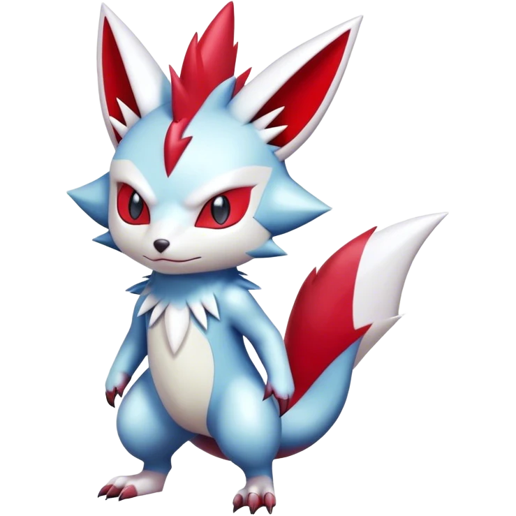Cool Shiny Digimon-Sneasel-Zangoose-hybrid full body emoji