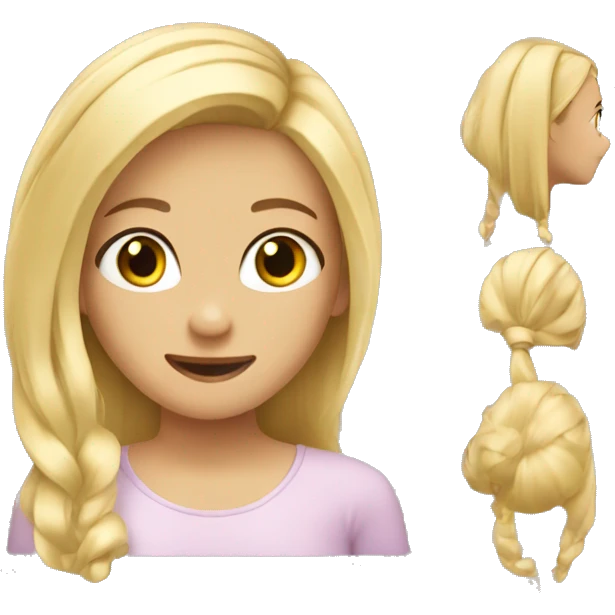 Blond girl playing with her hair emoji