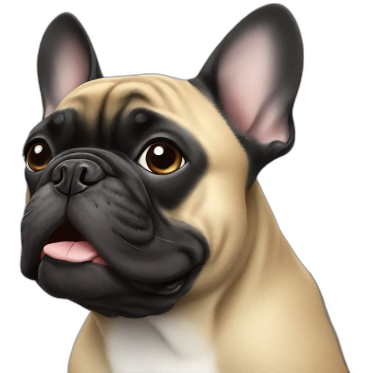 black french bulldog emoji