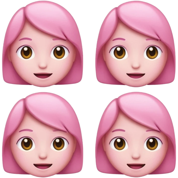 Mini emojis of pink stanley emoji
