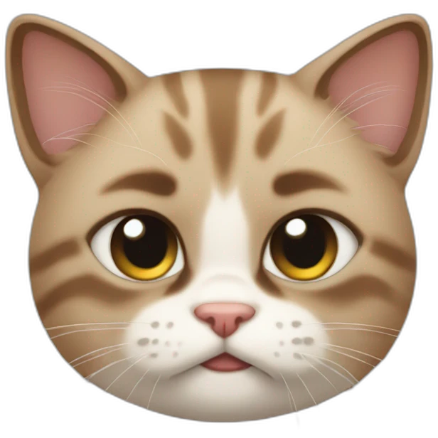 Very cute kitten grumpy emoji