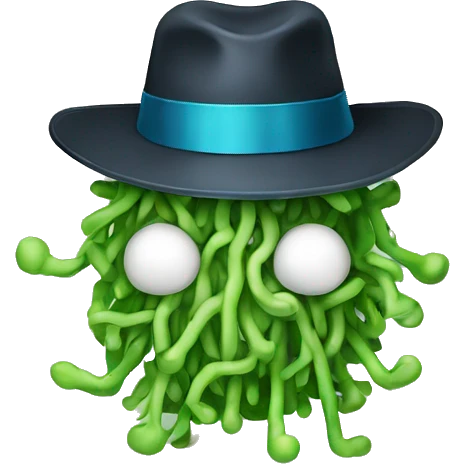 bacteria in hat emoji