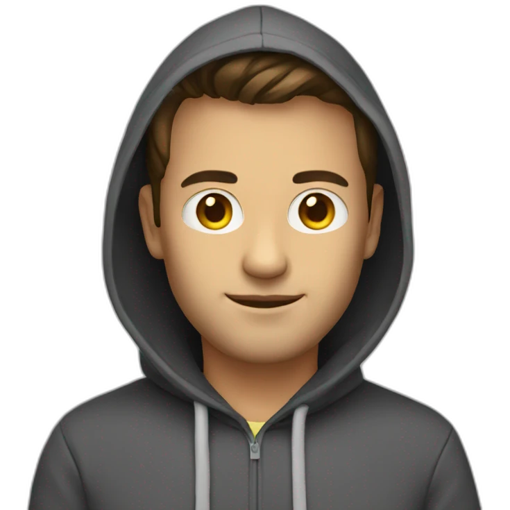 programmer with hoodie  emoji