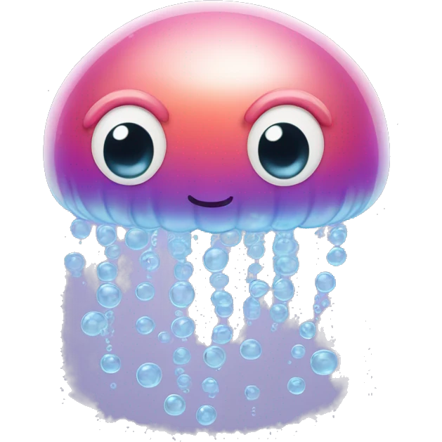 Jellyfish made out of bubbles emoji