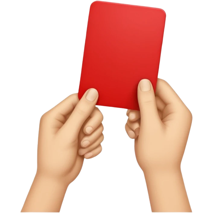 hand red card (#00A3E0) and red (#F9423A) emoji