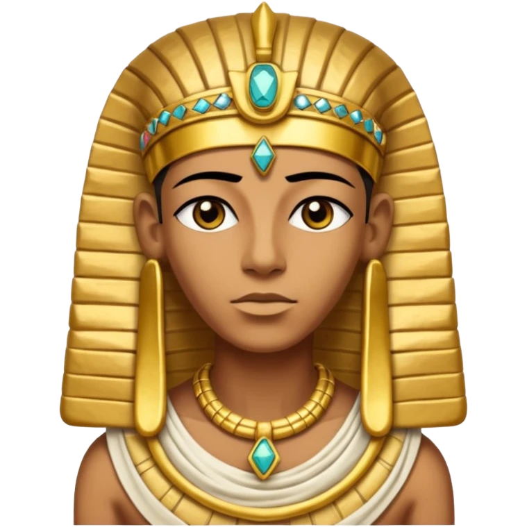 Mummy Pharaoh: Bandaged body with golden headdress and jeweled amulet.
 emoji