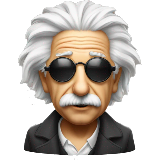 albert einstein dark sun glasses emoji