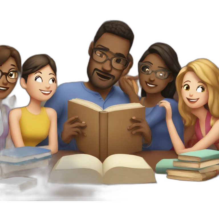 a book club group emoji