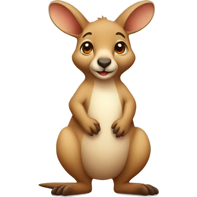 Cute little chubby kangaroo emoji