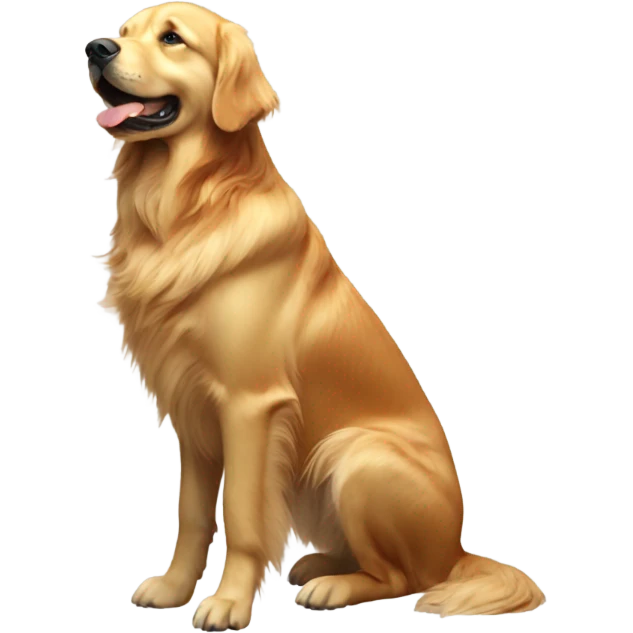 Golden retriever riding a horse emoji