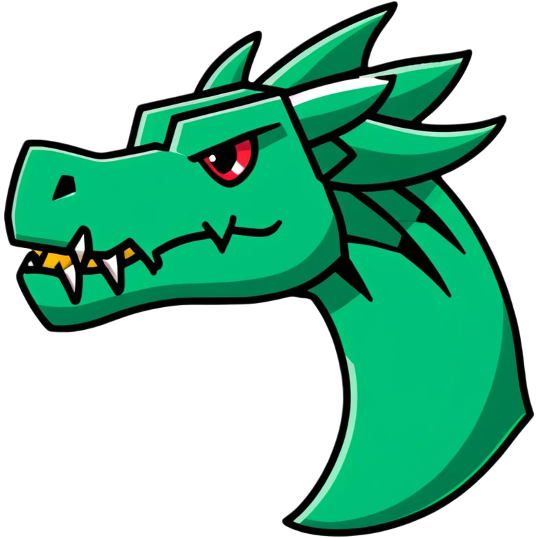Minecraft black dragon head emoji