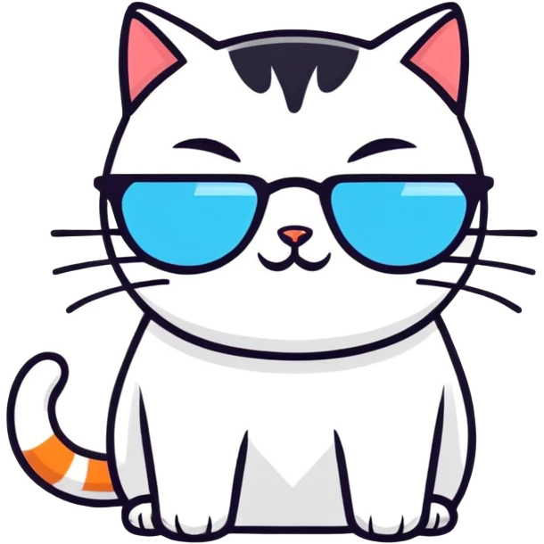 Cat with sunglasses emoji