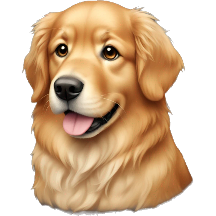 Red fluffy golden retriever emoji