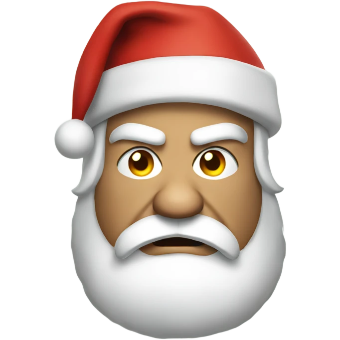Grumpy santa emoji