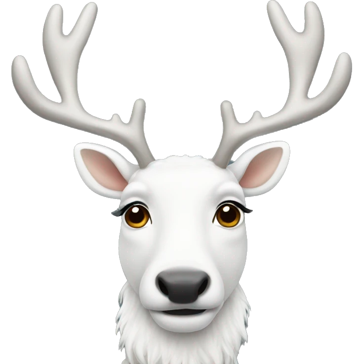 white reindeer emoji