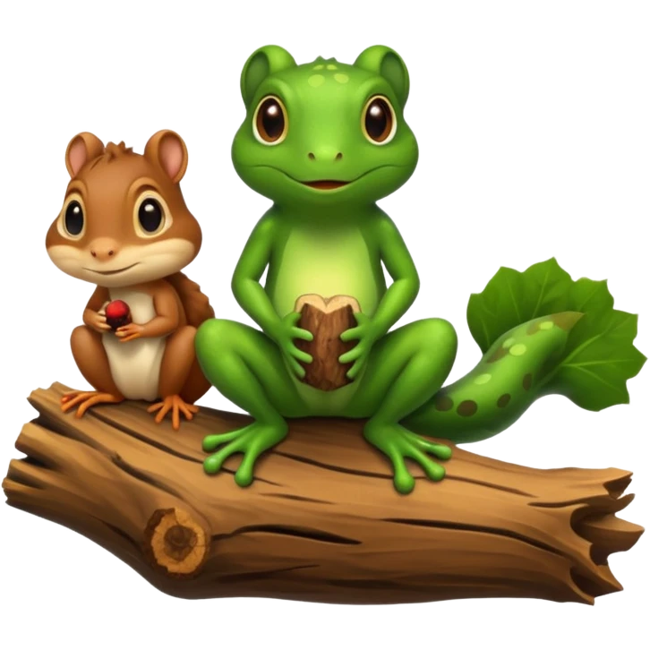 Frog with squirrel emoji