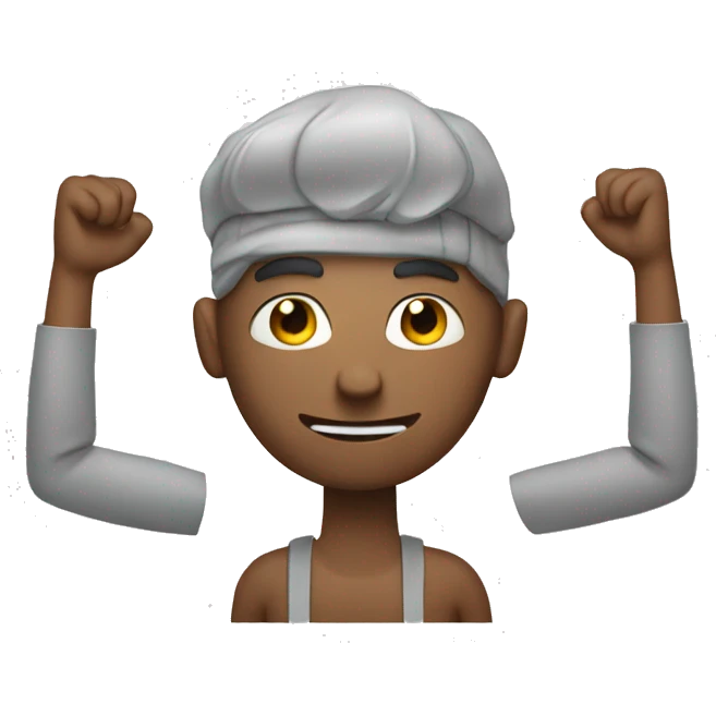 A man with many arms. emoji