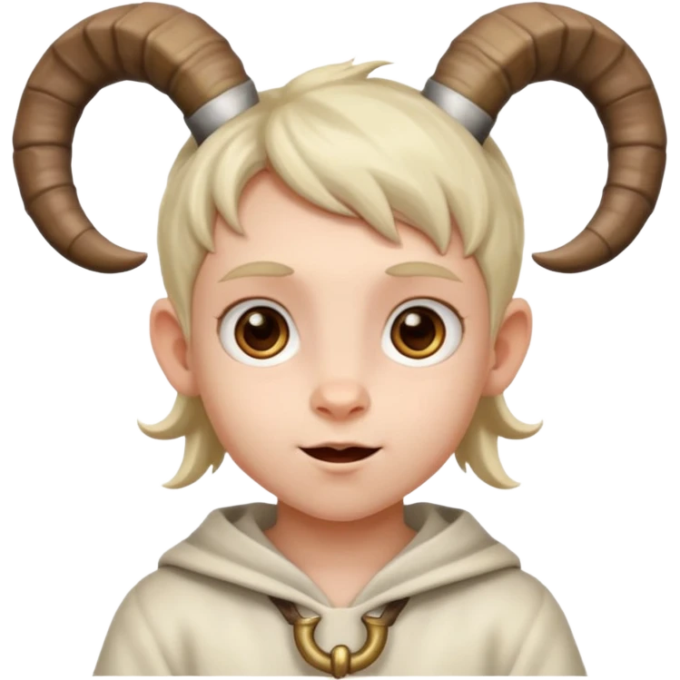 child with goat horn emoji