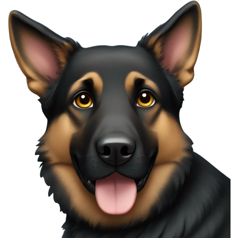 Black German shepherd dog emoji