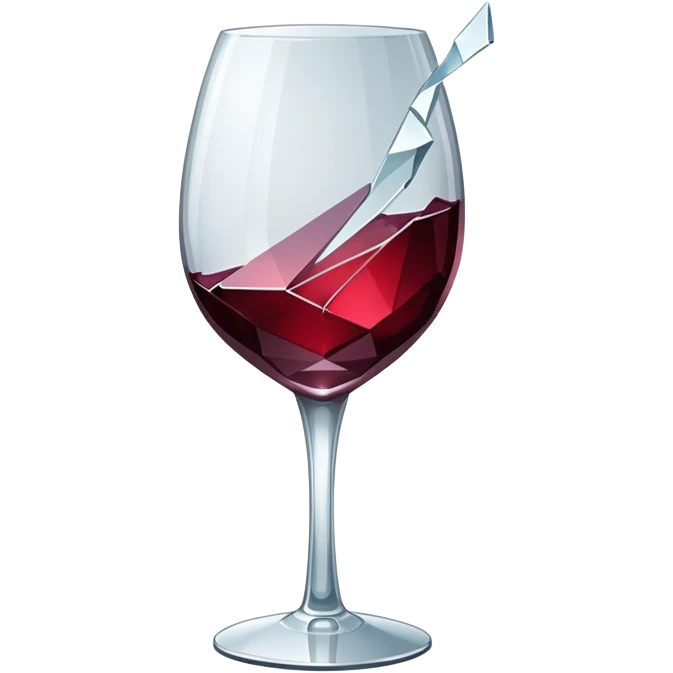 shattered wine glass emoji