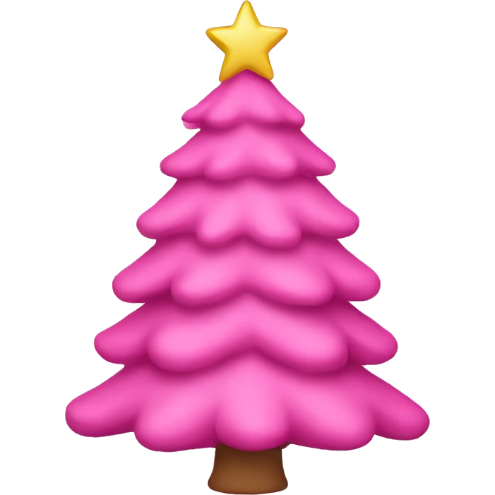 pink christmas tree emoji
