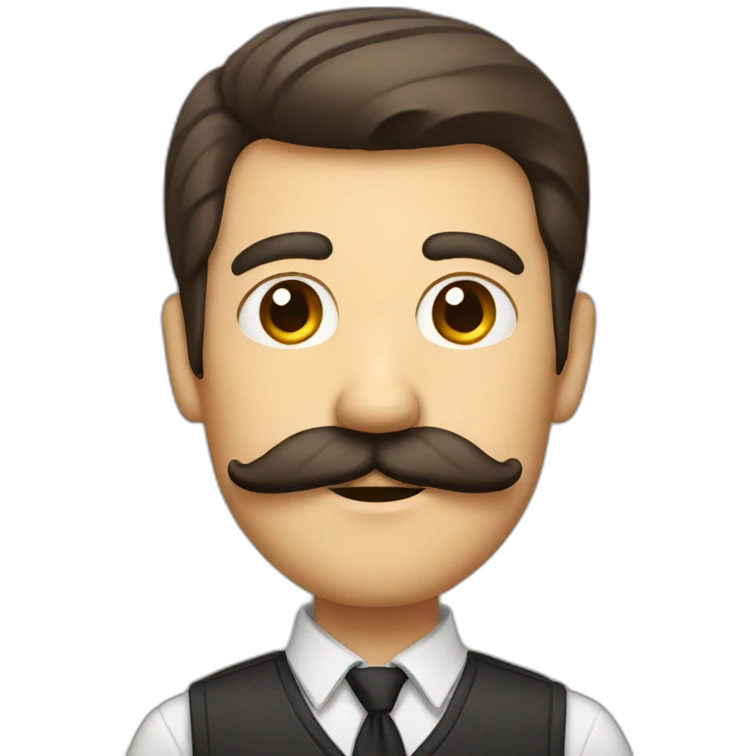 A guy with a square moustache emoji