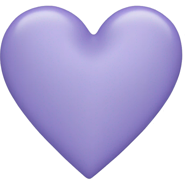 Blue lilac color heart emoji
