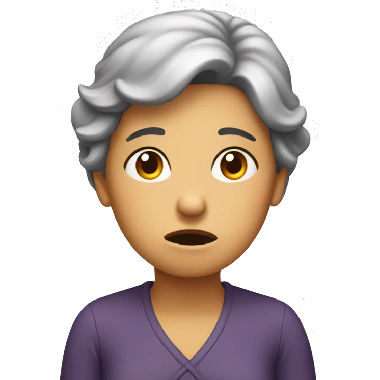 Worried lady emoji