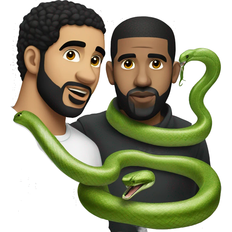 diddy and drake together with snakes emoji