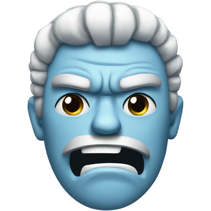 Angry freezing emoticon emoji