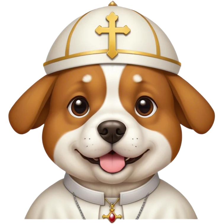 dog with pope hat emoji