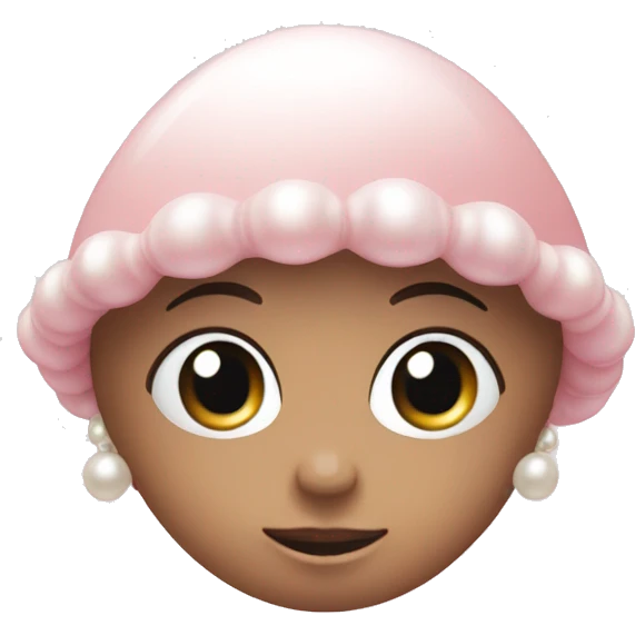Pearl in baby pink shell emoji