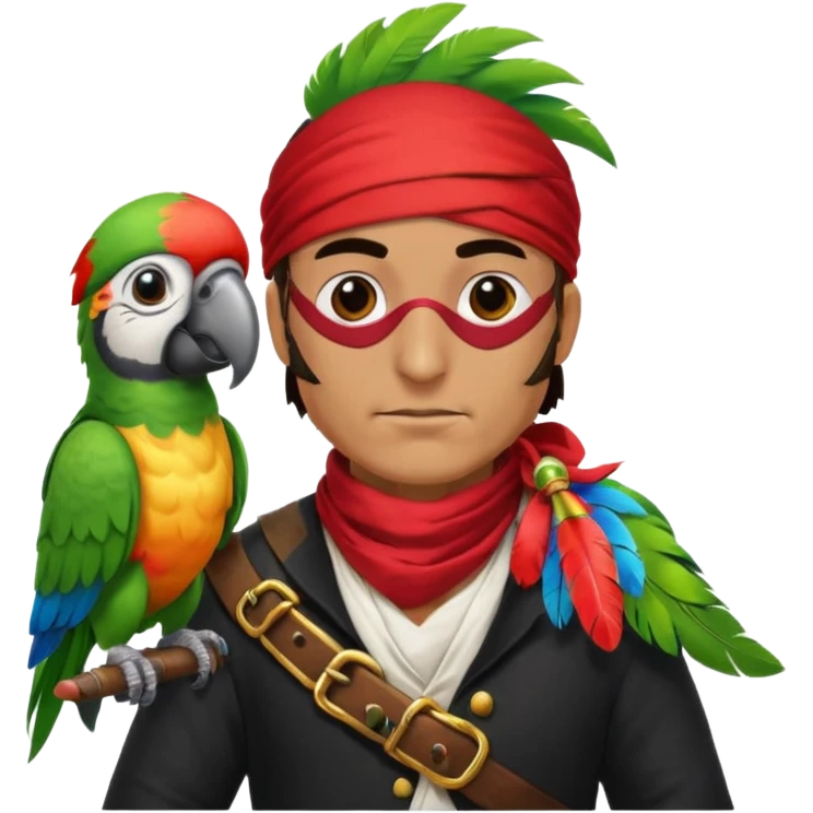 pirate and parrot emoji