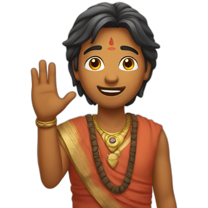 indian saying hi emoji